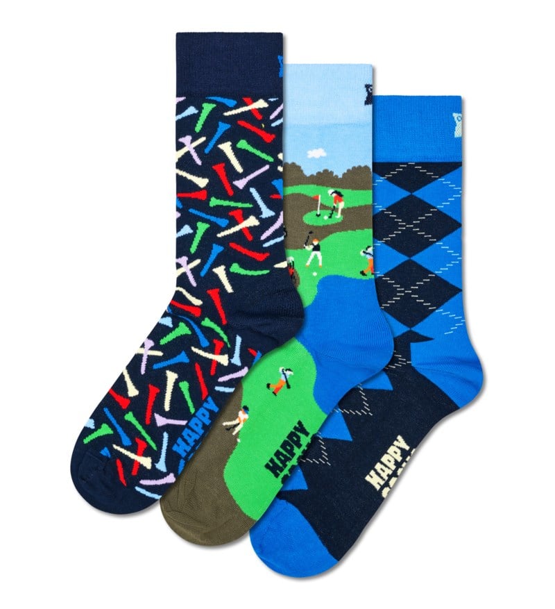 Happy Socks 3-pack strumpor golf cart gift set herr – bild 6