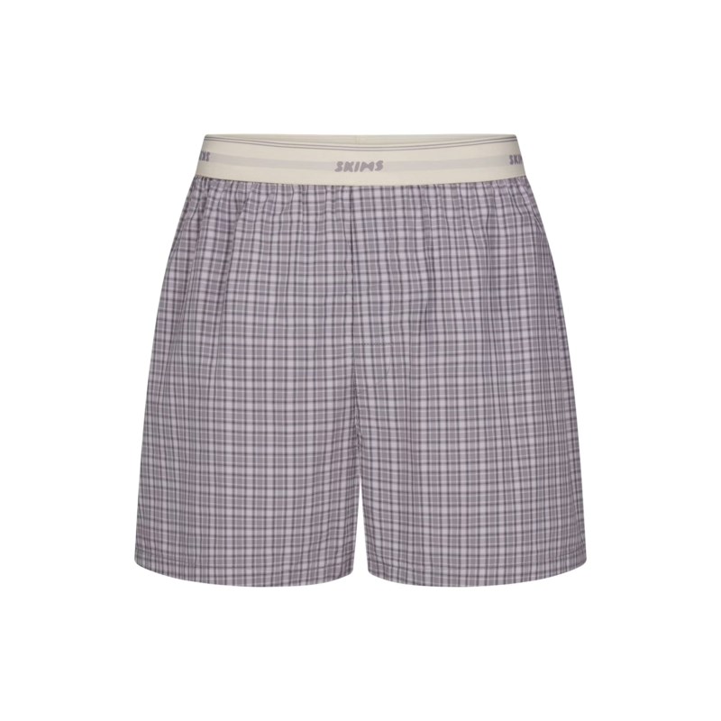 Boxer cotton poplin logo band