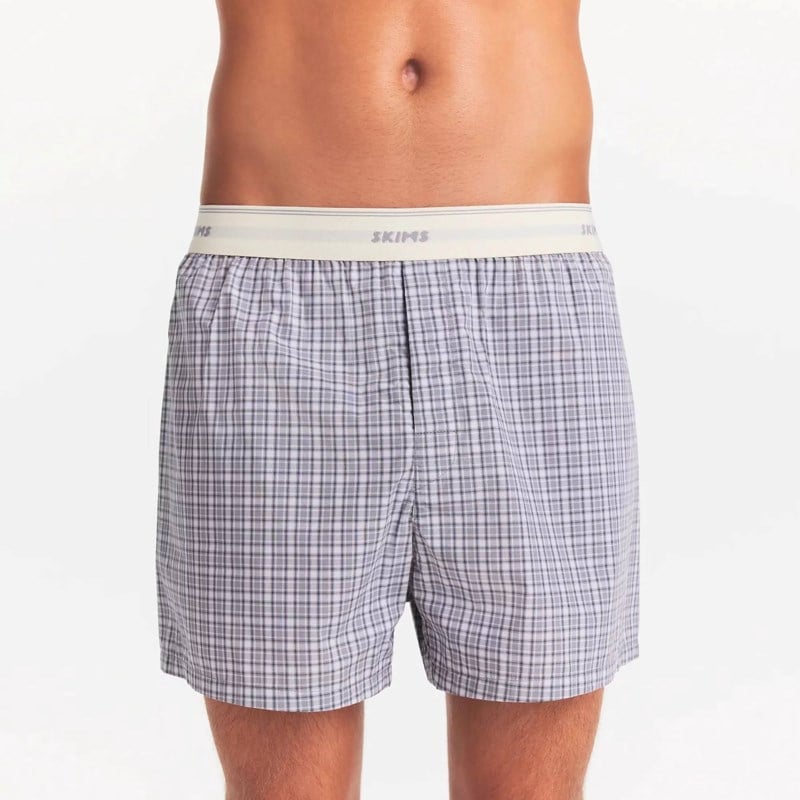 SKIMS Boxer cotton poplin logo band kalsonger herr – bild 3