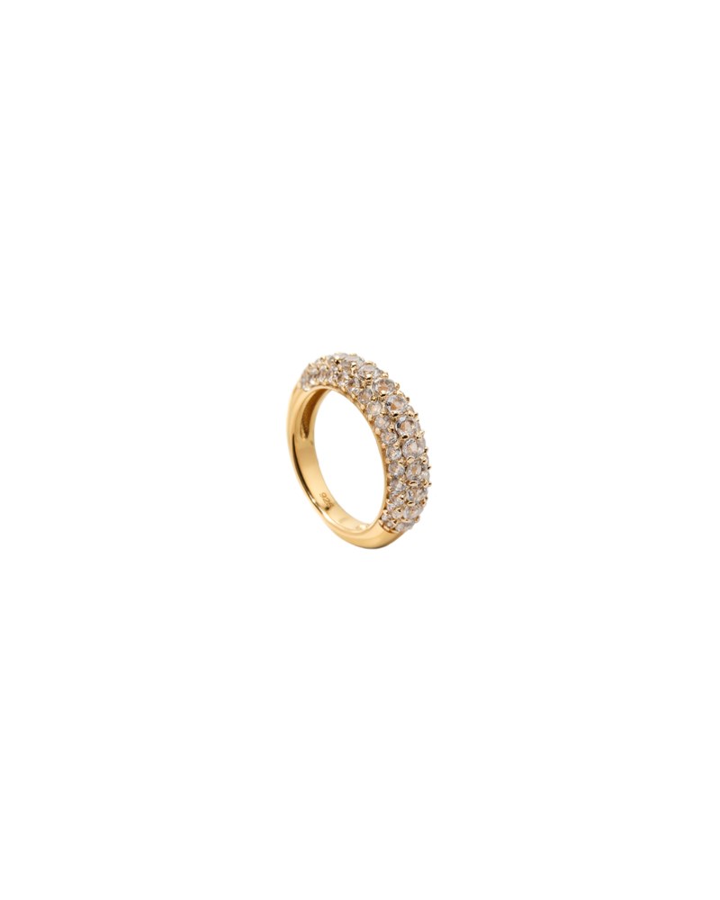 Ring timeless chunky rock crystal guld 17.2 13