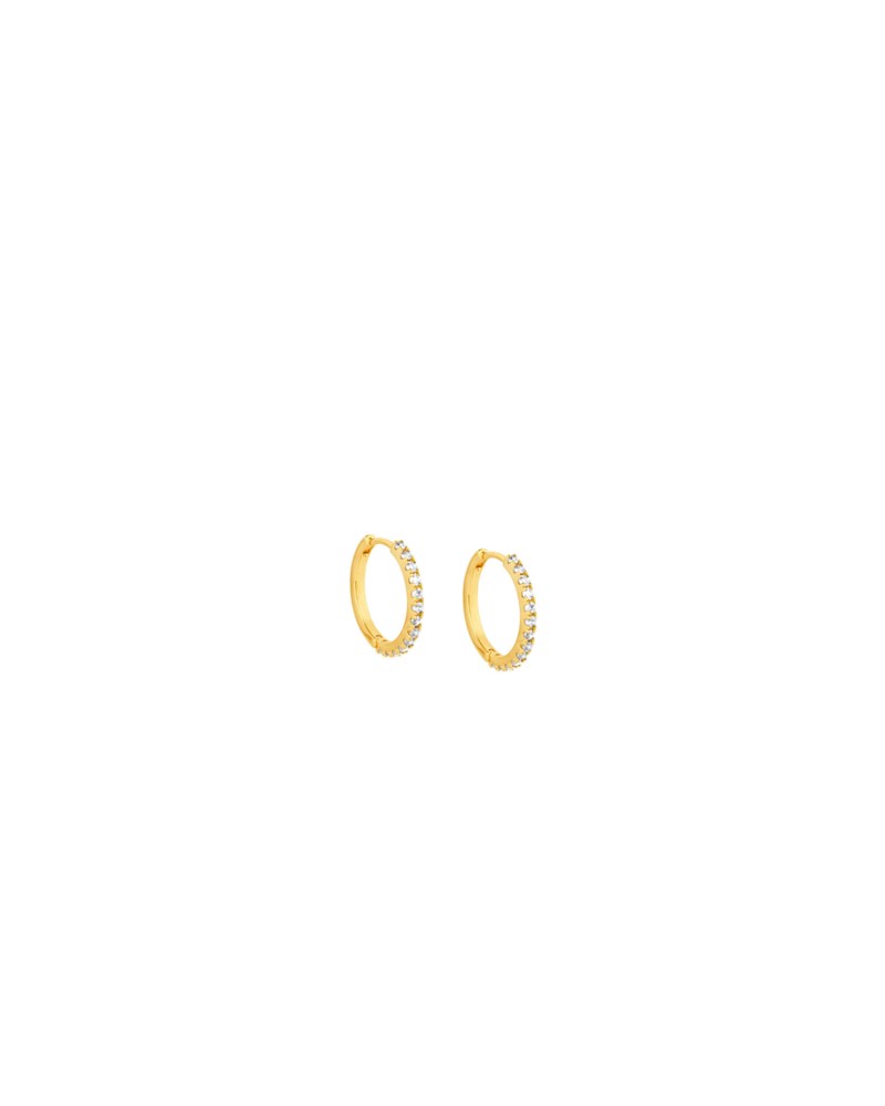 Örhängen irma eternity hoops rock crystal guld 1