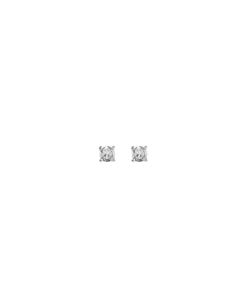 Stiftörhängen irma solitaire studs rock crystal silver 1