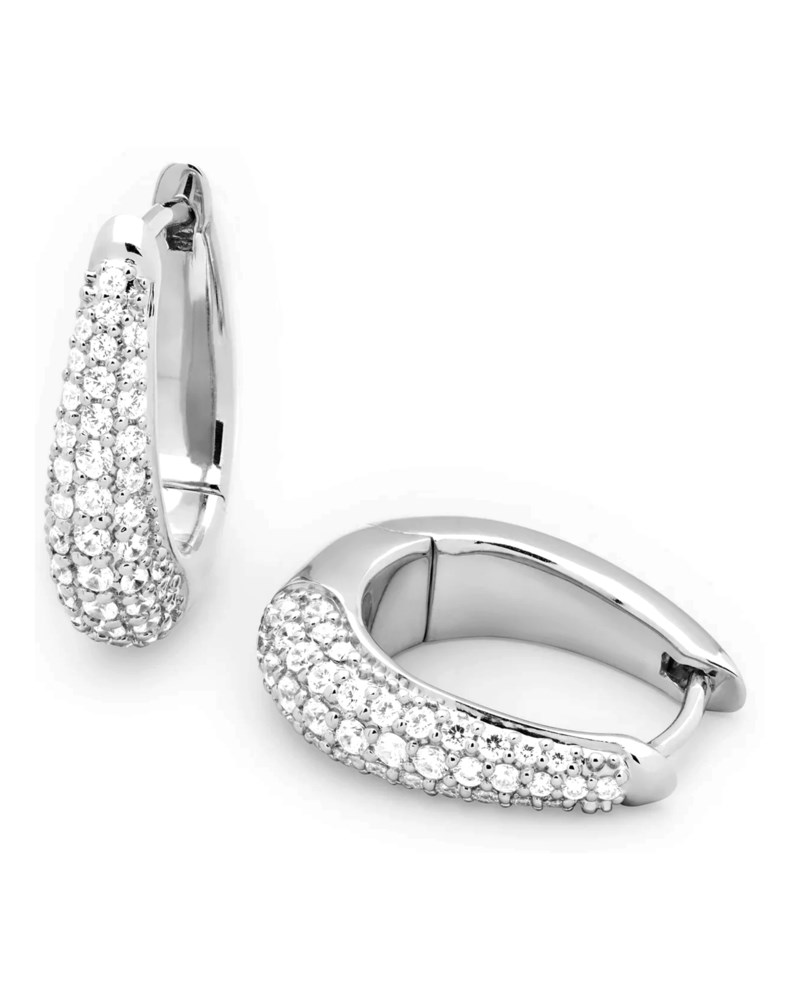 Örhängen liz hoops pave silver 1