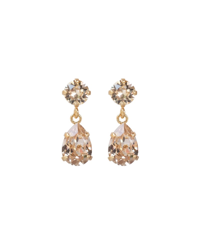 Mini Drop Earrings Gold Silk 8