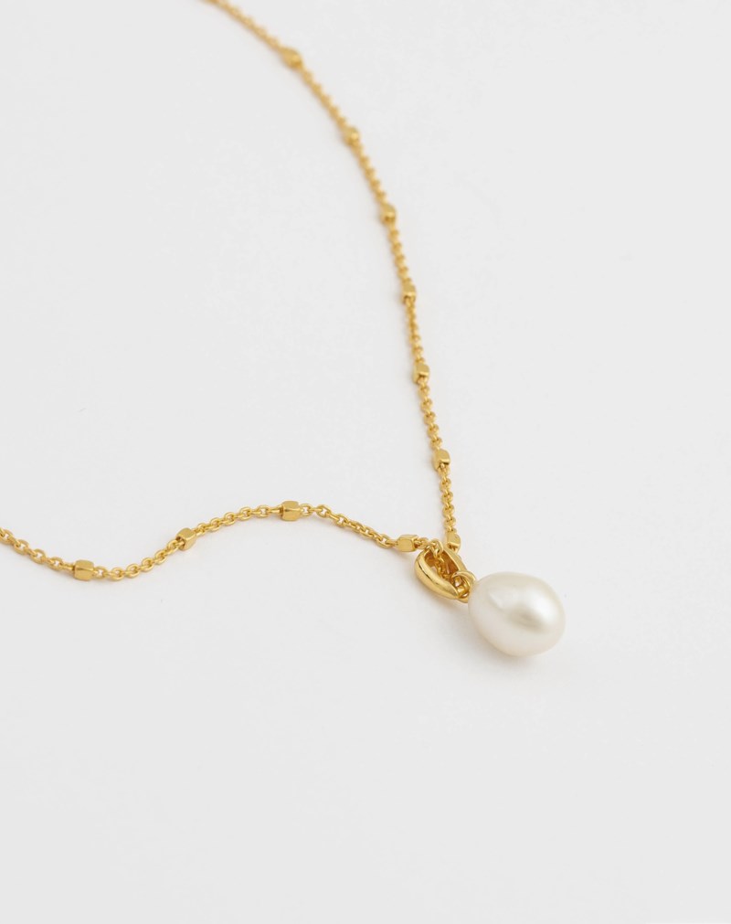 Halsband treasure single pearl gold 2