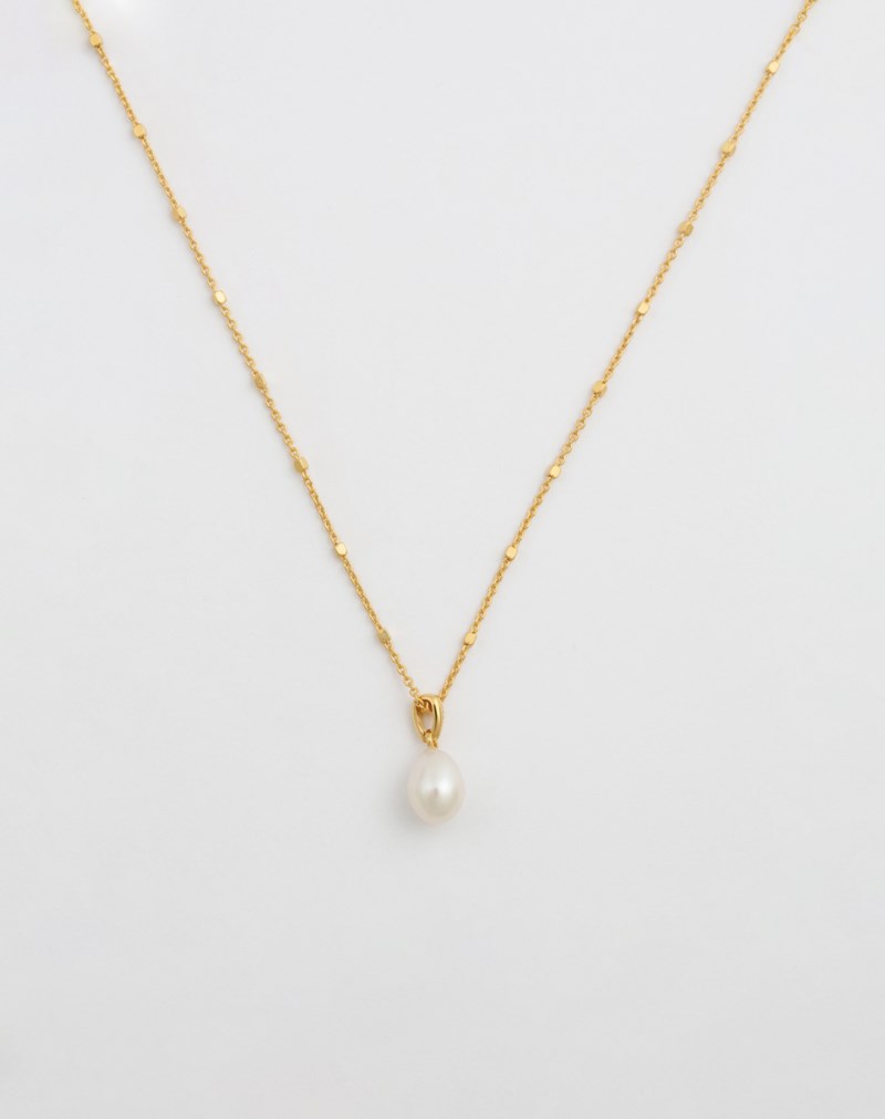 Halsband treasure single pearl gold 3