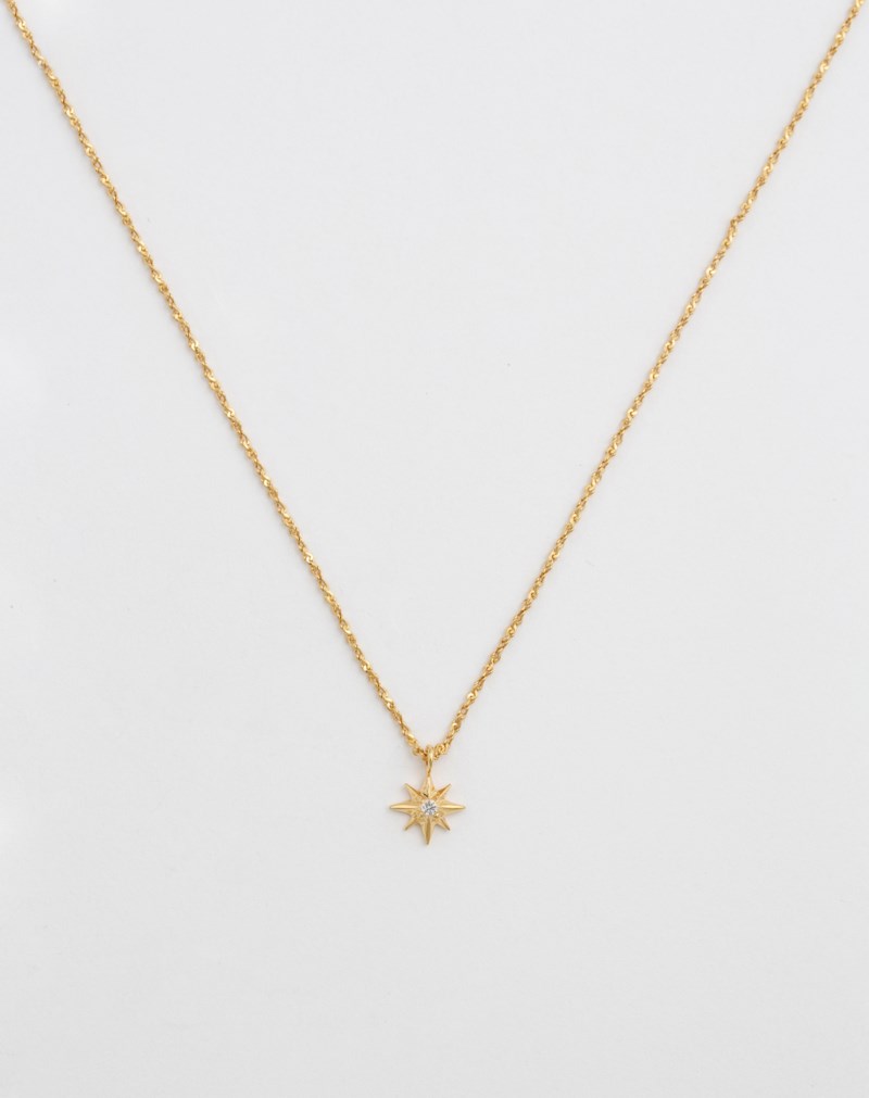 North Star Necklace Gold 5