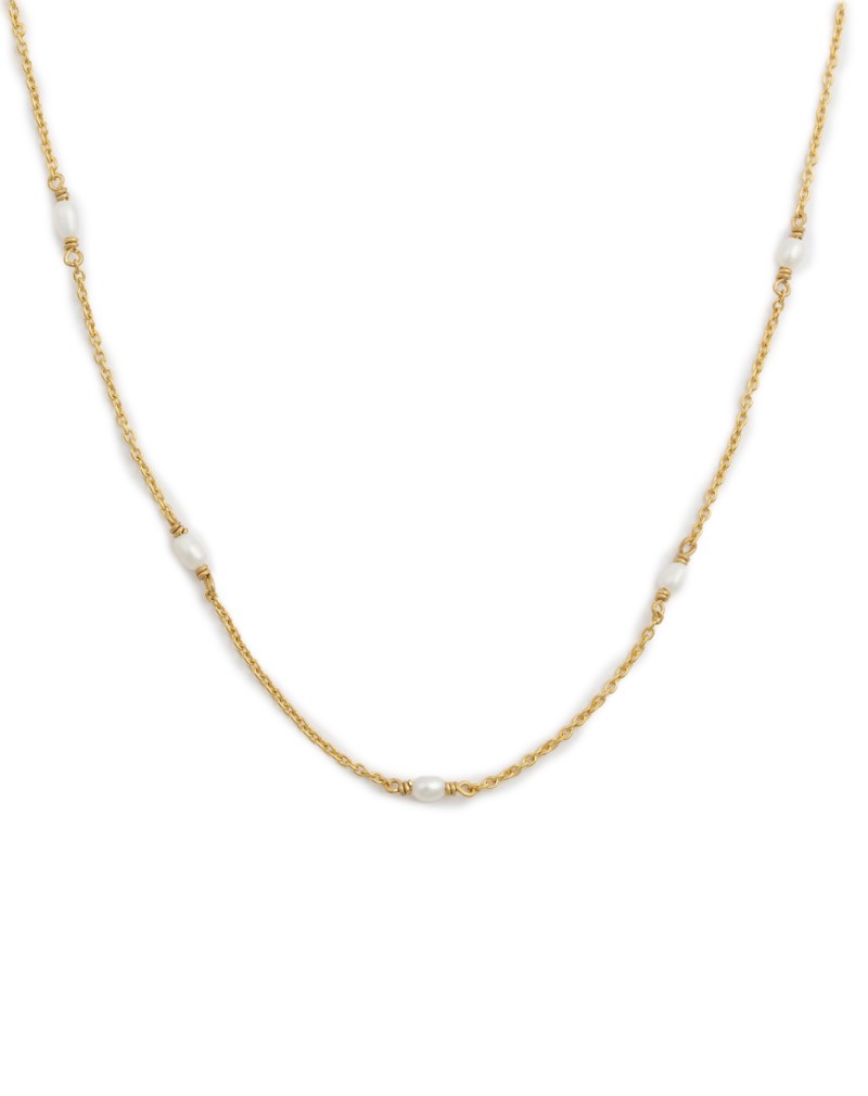 Halsband treasure multi pearl guld 1