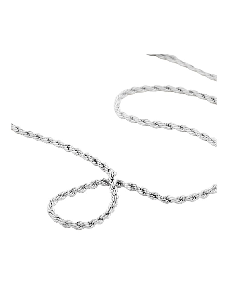 Halsband signature stack rope chain silver 1