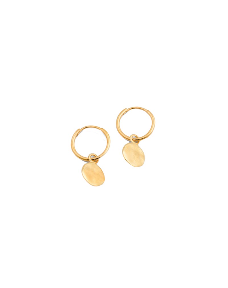Örhänge minimalistica hammered gold 1