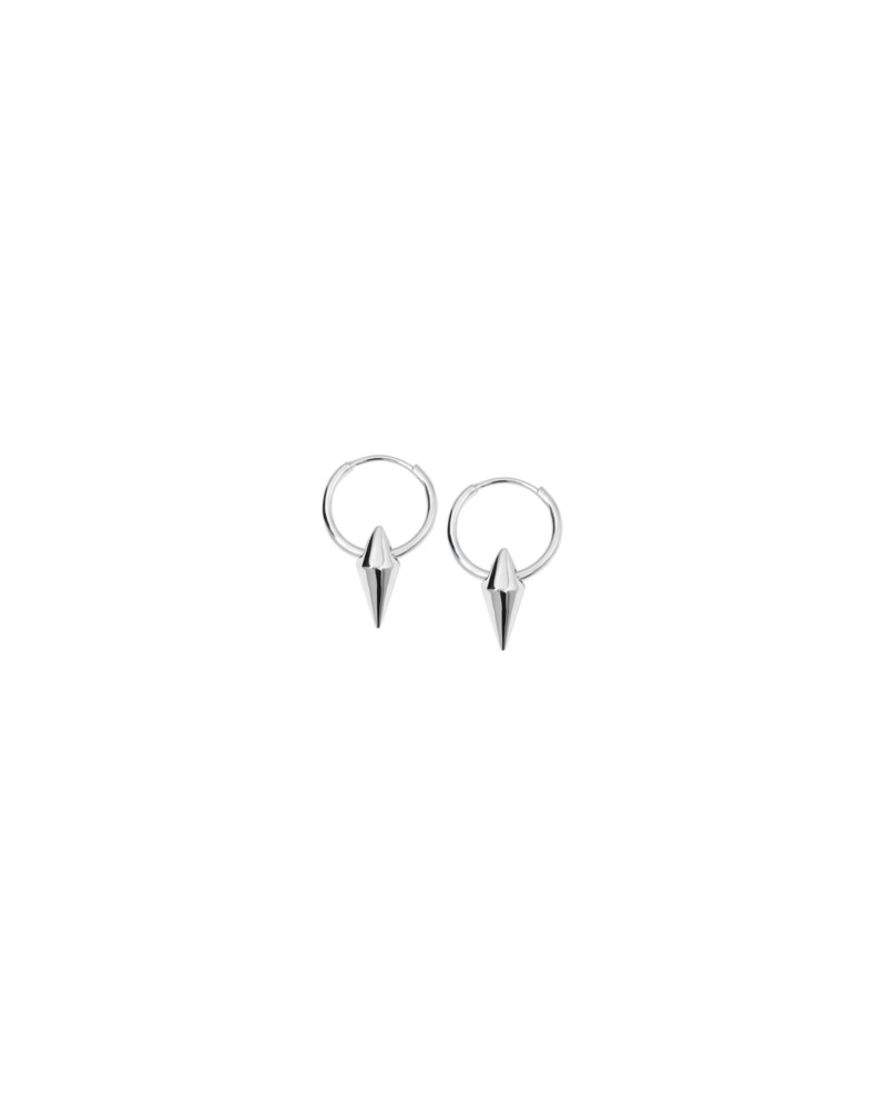 Örhängen harvey small spike hoops silver 1