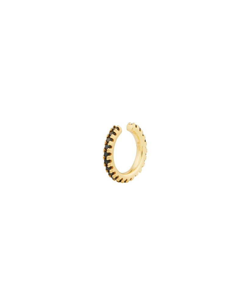 Öronmanchett irma ear cuff svart kubisk zirkonia 1