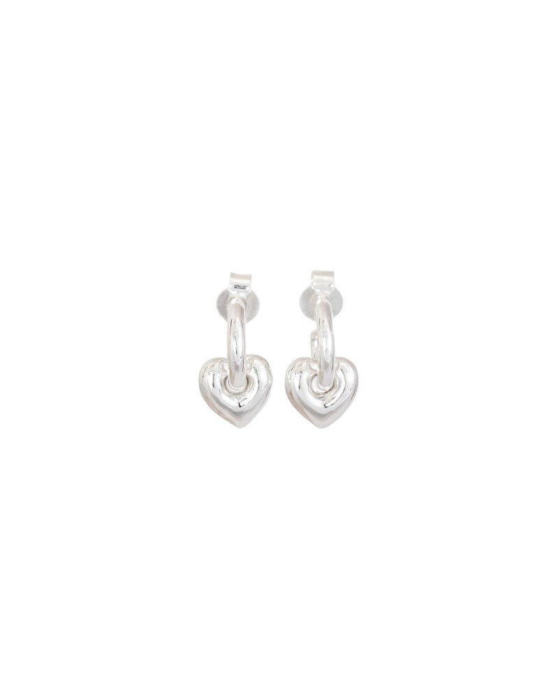 Örhänge la la love fat heart silver 1