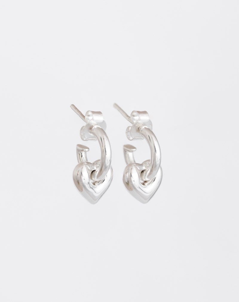 Örhänge la la love fat heart silver 3