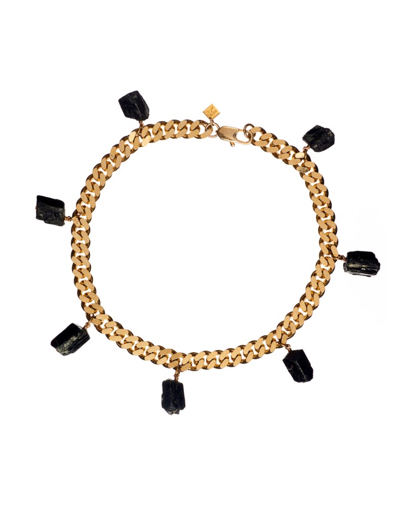 Halsband collar tourmaline guld 1