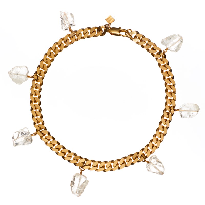 Halsband collar quartz guld 1