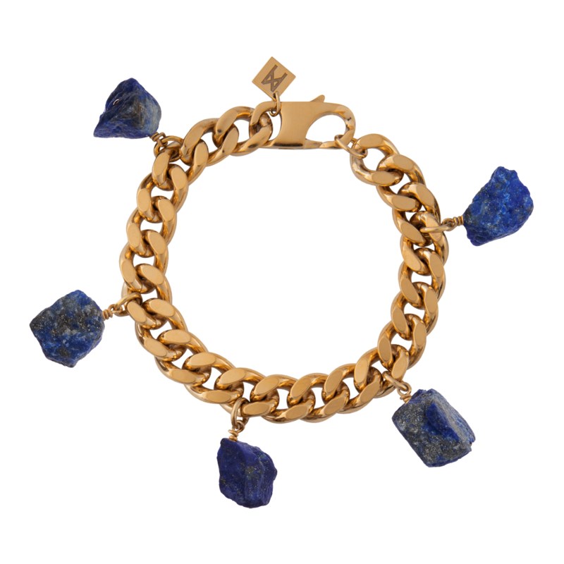 Armband collar lapis lazuli guld 1
