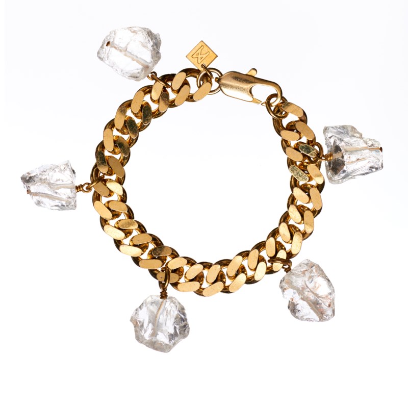 Armband collar quartz guld 1