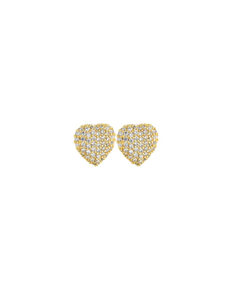 Örhängen timeless eternal love studs rock crystal guld 1
