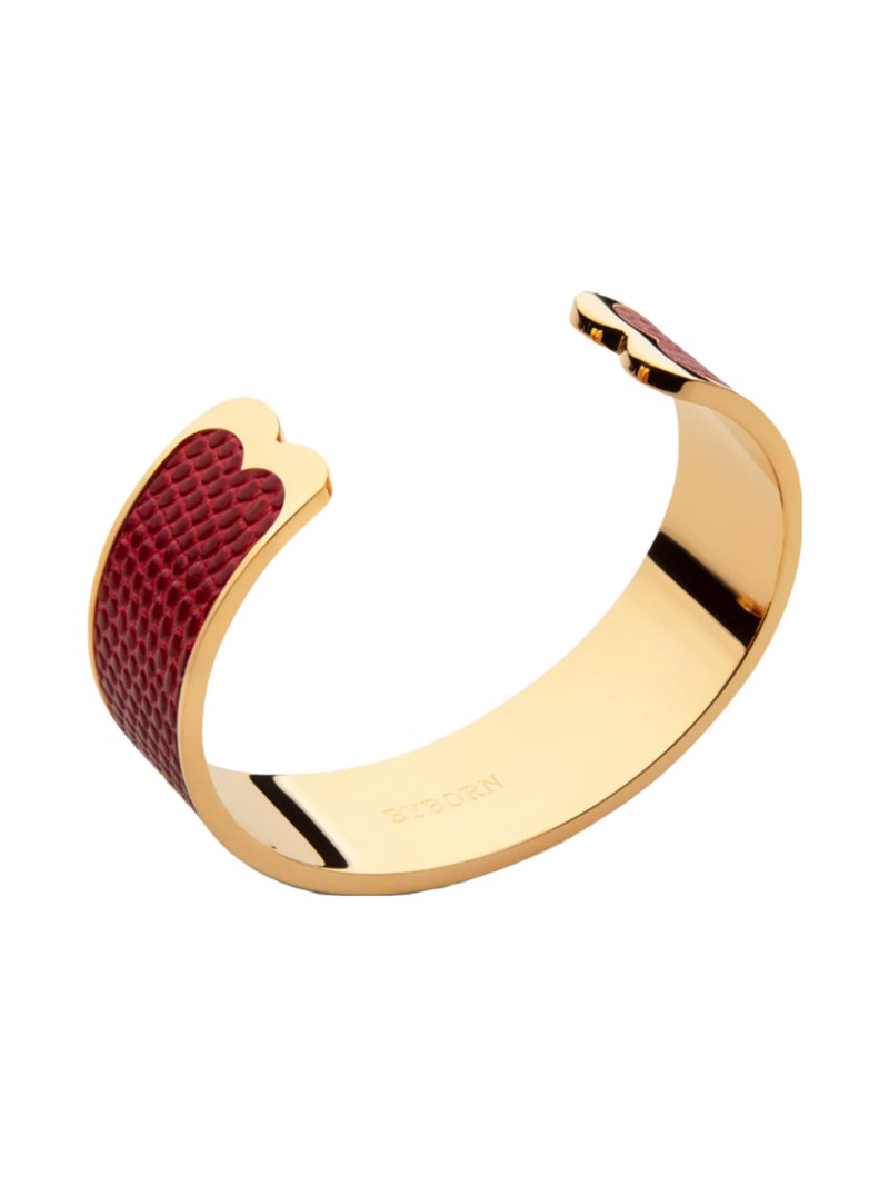 Armband big bangle röd/guld 1