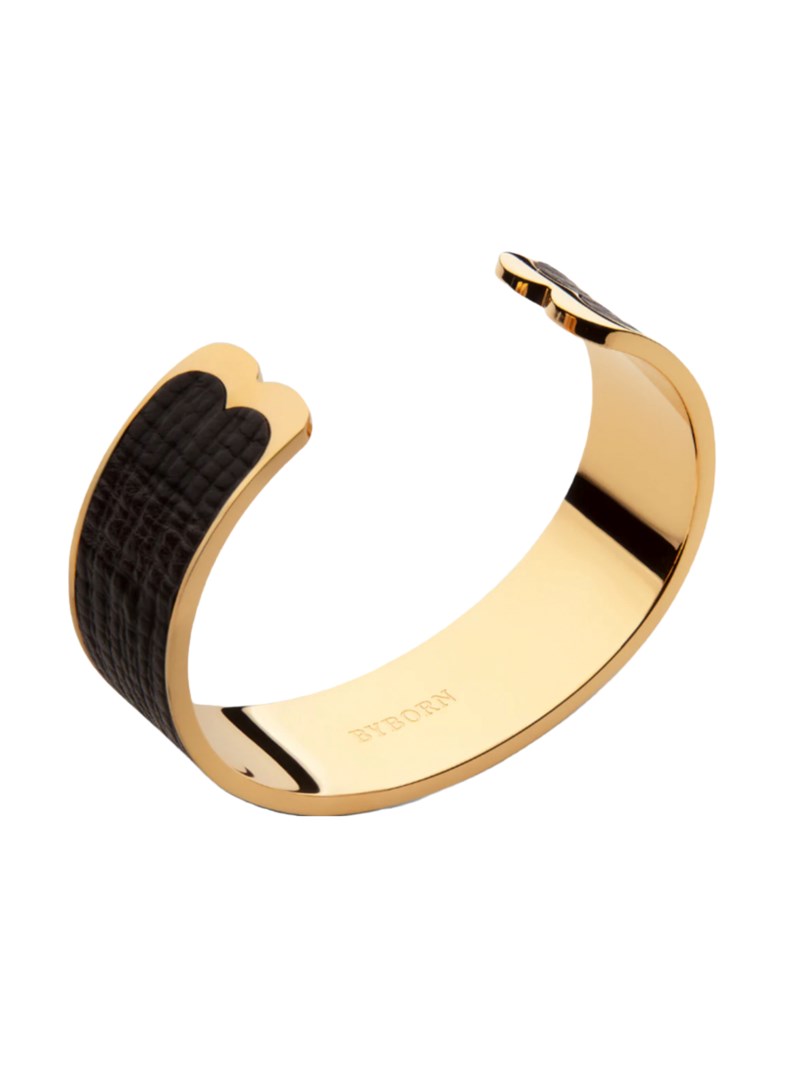 Armband big bangle svart/guld 1