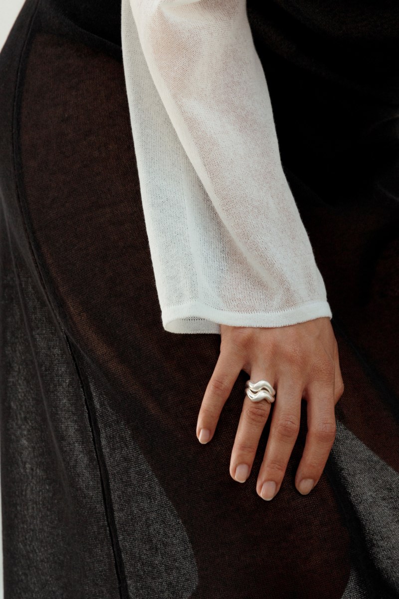 Ring aurea` polished silver 3