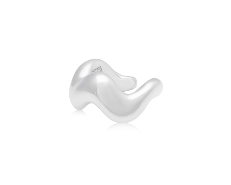 Ear cuff aurea` polished silver 1