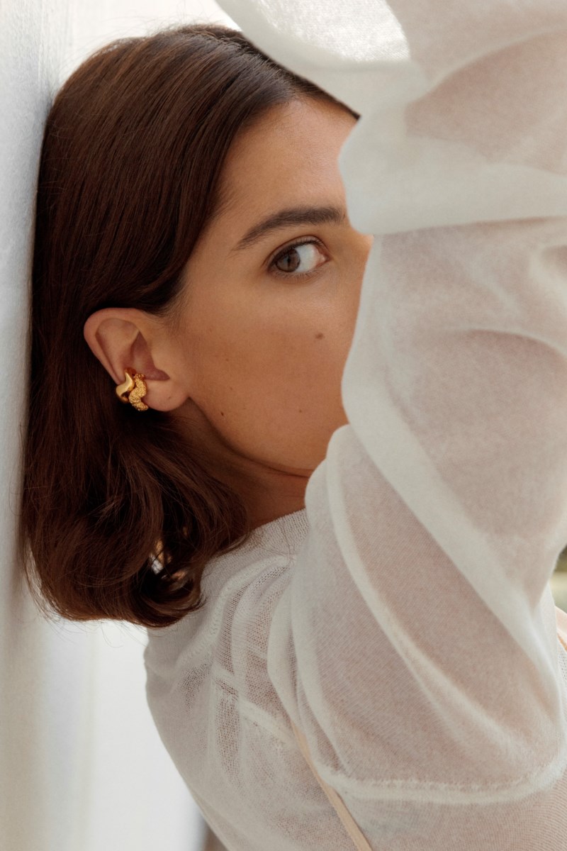 Ear cuff aurea` polished silver 3