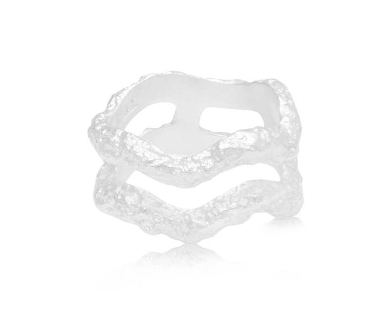 Ring aurea` twin silver 1
