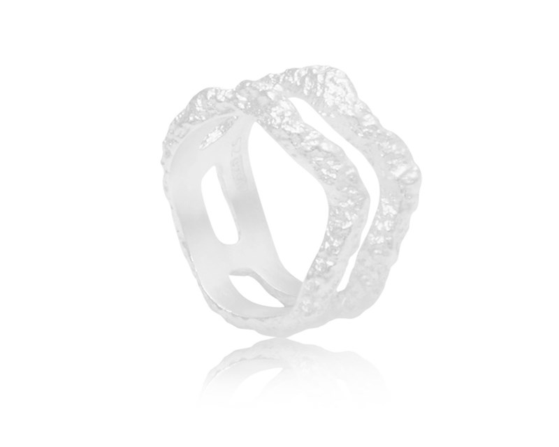 Ring aurea` twin silver 2