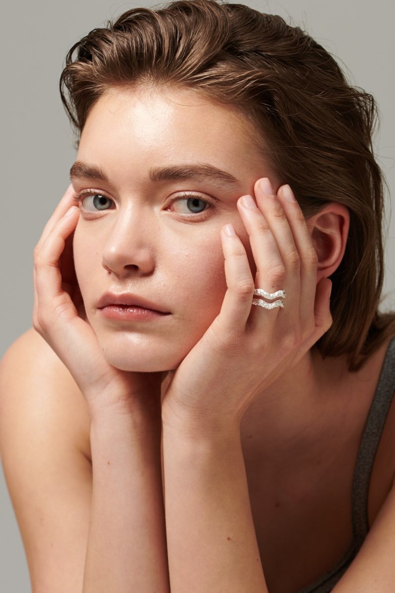 Ring aurea` twin silver 3