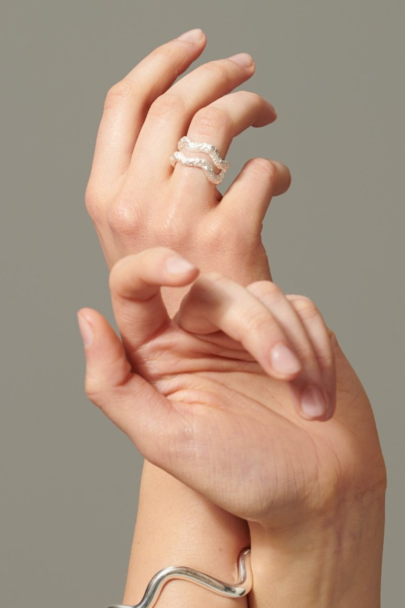 Ring aurea` twin silver 4