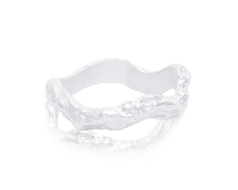 Ring aurea` thin silver 2