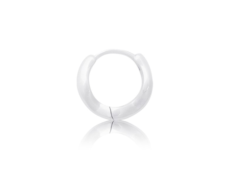 Örhänge aurea` polished mini hoop silver 1