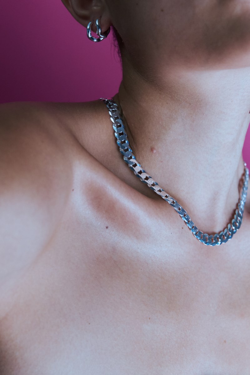 Örhänge aurea` polished mini hoop silver 2