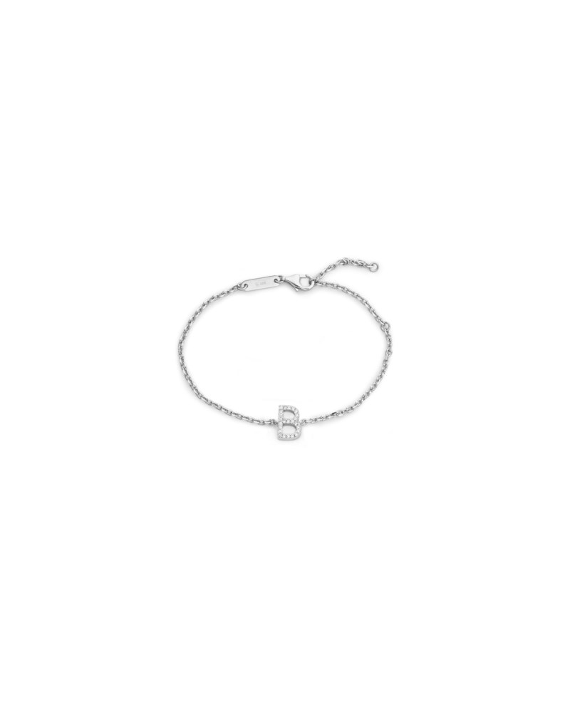 Armband irma letter bracelet b silver 1