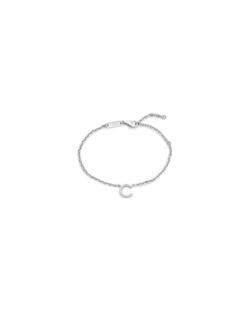 Armband irma letter bracelet c silver 1
