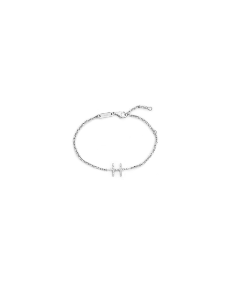 Armband irma letter bracelet h silver 1
