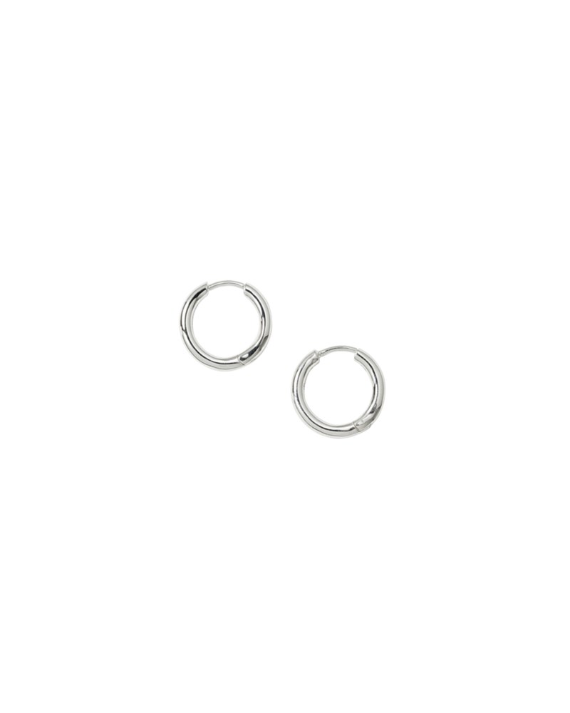 Örhängen beloved fat medium hoops silver 1