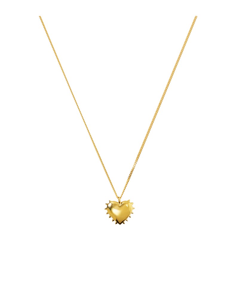 Halsband true love spike heart necklace guld 1