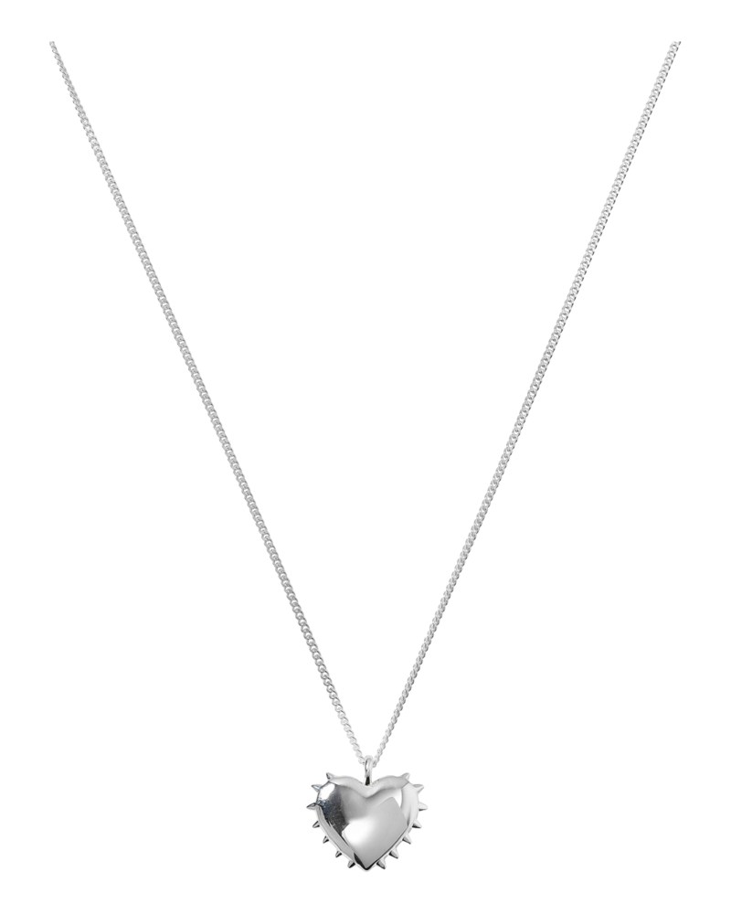 Halsband true love spike heart necklace silver 1