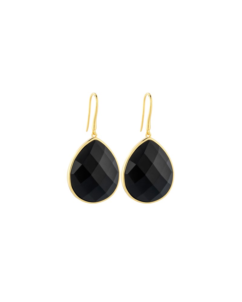 Örhängen paulina just perfect earrings svart obsidian 1