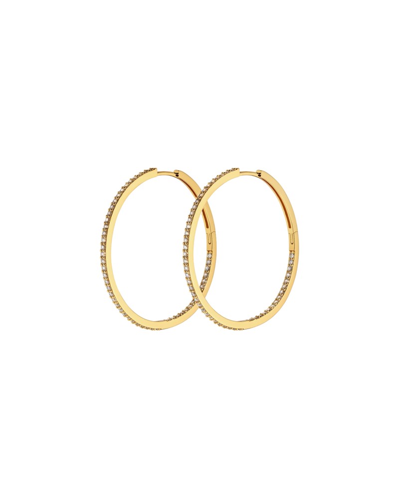 Örhängen irma eternity amazon hoops rock crystal guld 1