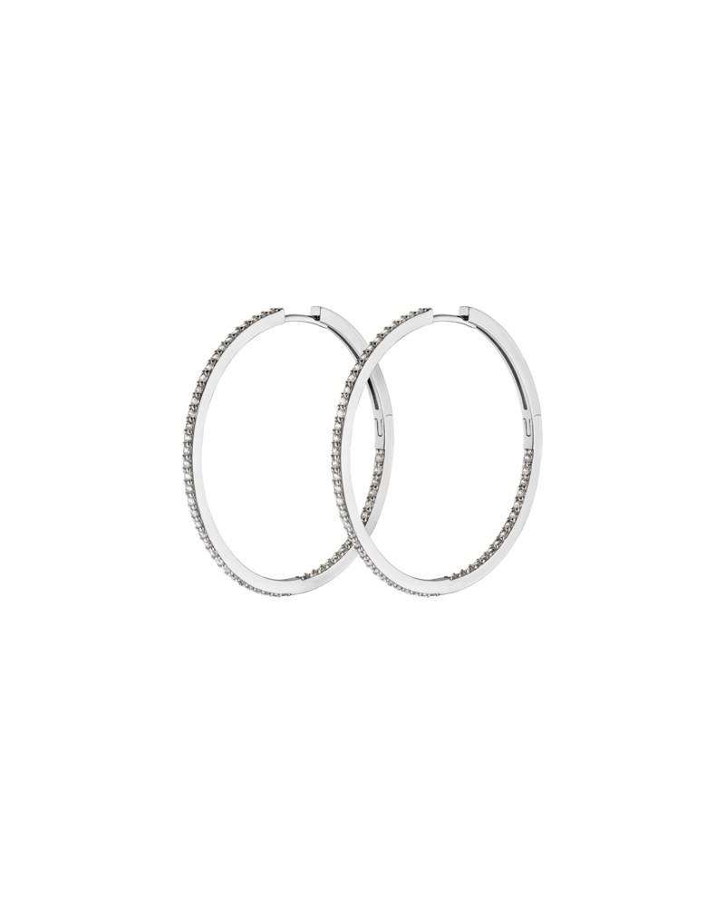 Örhängen irma eternity amazon hoops rock crystal silver 1