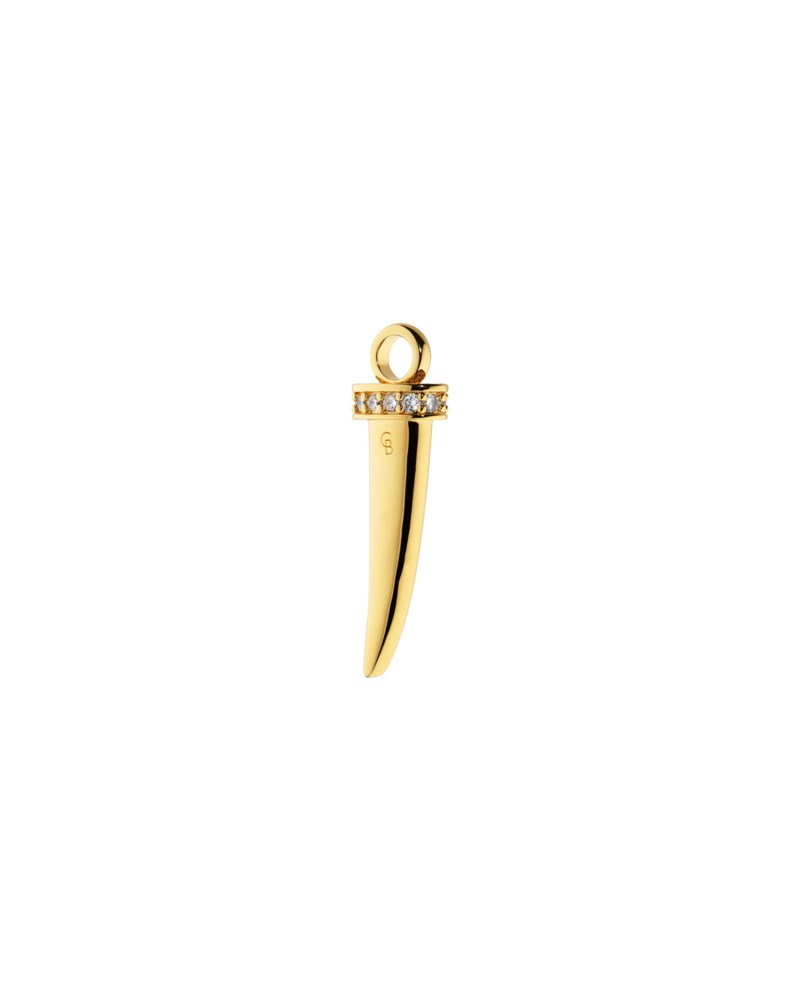 Hänge signature horn pendant rock crystal guld 1