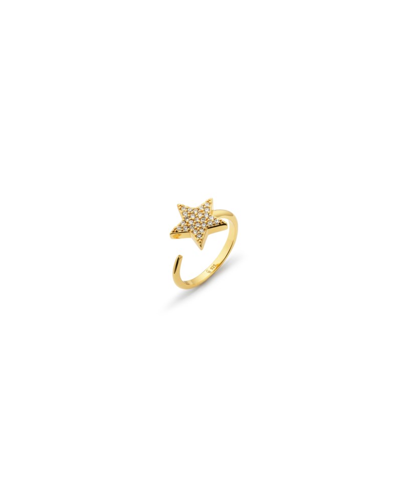 Ring eternal love star rock crystal guld 1