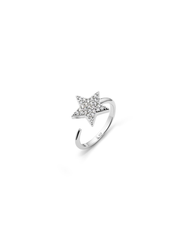 Ring eternal love star rock crystal silver 1