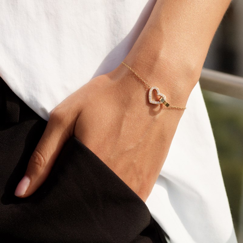 Armband eternal heart bracelet förgyllt stål 2