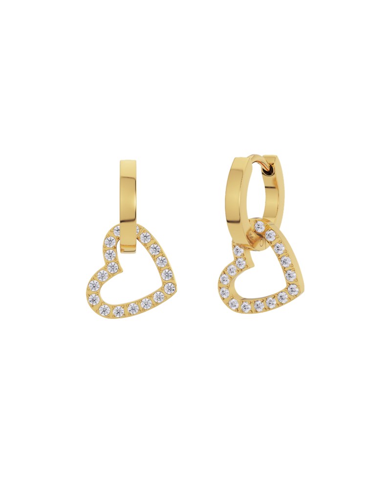 Örhängen eternal heart earrings förgyllt stål 1