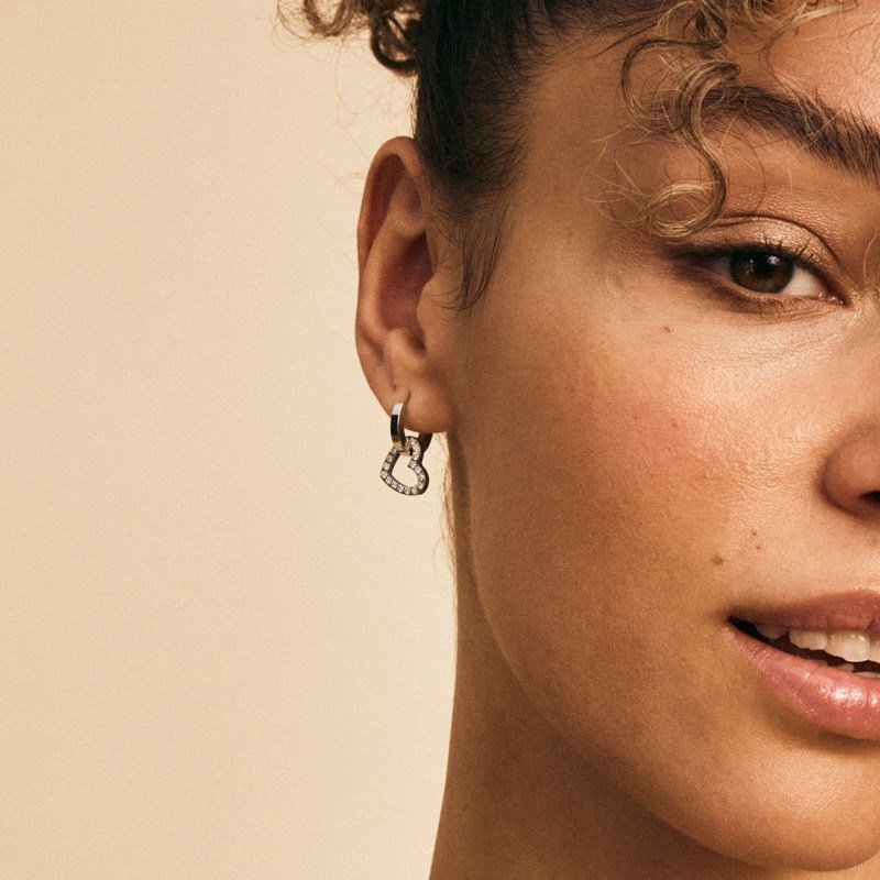 Örhängen eternal heart earrings förgyllt stål 2